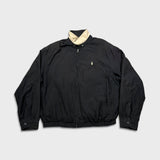 Vintage 90s Polo Ralph Lauren Harrington Jacket Mens XL Black Plaid Lined Bomber