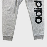 Adidas Sweatpants Mens Large Gray Essentials Spell Out Taper Leg Athletic Jogger