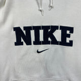 Nike Sportswear Hoodie Men Large White Center Swoosh Y2K Spell Out Hooded Sweatshirt