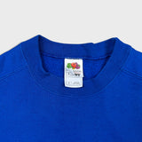 Vintage Fruit of The Loom Blank Sweatshirt Mens Small Blue Crewneck Y2K Pullover