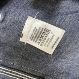 Dickies Overalls Mens 42x28 Blue Bib Medium Wash Hammer Loop Workwear Denim