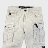 G-Star Raw Pants Mens 32x28 White Straight Fit Casual Utility Cargo Trousers