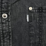 Levi’s Silvertab Denim Shirt Mens XL Black Oversized Acid Wash Button Up Western