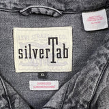 Levi’s Silvertab Denim Shirt Mens XL Black Oversized Acid Wash Button Up Western