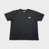 Carhartt T Shirt Mens XL Black Loose Fit Workwear Faded Short Sleeve Pocket Tee