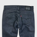 Levi's 511 Jeans Mens 33x32 Gray Slim Fit Dark Wash Stretch Mid Rise Denim Pants