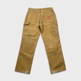 Dickies Pants Mens 34x30 Beige Double Knee Distress Carpenter Fade Canvas Workwear