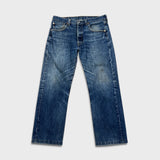 Levi's 501 Jeans Mens 33x28 Blue Original Fit Straight Leg Medium Wash Denim Pants