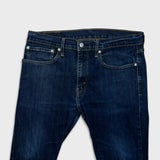 Levi's 512 Jeans Mens 34x28 Blue Slim Taper Leg Dark Wash Mid Rise Stretch Denim Pants