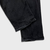 Levi's 502 Jeans Mens 33x30 Black Regular Taper Fit Dark Wash Denim Pants