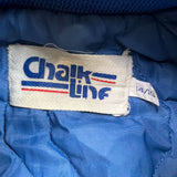 Vintage 90s Chalk Line Milford Baseball Satin Jacket Youth XS Blue USA Retro Bomber