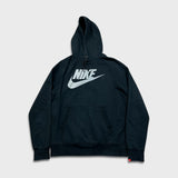 Nike Sportswear Hoodie Mens Medium Black Swoosh Pullover Hooded Sweatshirt