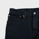 Levi's 512 Jeans Men 34x32 Black Slim Taper Leg Dark Wash Distress Stretch Denim Pants