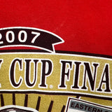 Vintage 2007 Stanley Cup Final Ducks vs Senators T Shirt Mens Large Red NHL Hockey Tee