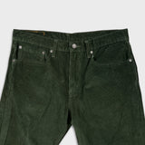 Levi's 502 Pants Mens 34x30 Green Corduroy Tapered Stretch Regular Fit Mid Rise