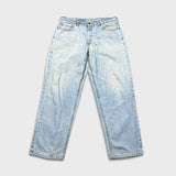 Vintage 90s Levi's 535 Jeans Mens 38x32 Blue Euro Fit Light Wash Wide Leg Baggy Pants