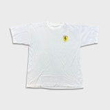 Vintage 90s Ferrari T Shirt Mens Medium White Single Stitch Scuderia Graphic Tee