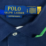 Polo Ralph Lauren Shirt Mens Large Blue RLYC Yachtsman Big Pony Slim Fit Preppy