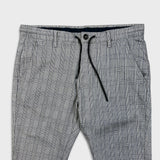 Projek Raw Plaid Bungee Pants Mens 38x30 Gray Drawstring Taper Leg Casual Trouser
