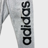 Adidas Sweatpants Mens Large Gray Essentials Spell Out Taper Leg Athletic Jogger