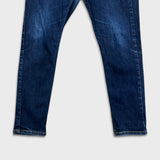 Levi's 512 Jeans Mens 34x28 Blue Slim Taper Leg Dark Wash Mid Rise Stretch Denim Pants