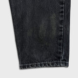 Vintage Levi's 550 Jeans Mens 34x30 Black USA Relaxed Fit Tapered Leg 90s Denim Pants
