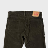 Levi's 514 Pants Mens 32x29 Brown Slim Straight Fit Corduroy Y2K Casual Trouser