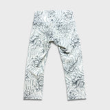 Lululemon Wunder Under Crop (Hi-Rise) *21" Womens Size 8 White AOP Yoga Leggings