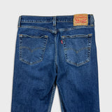 Levi's 514 Jeans Mens 32x32 Blue Slim Straight Fit Medium Wash Faded Denim Pants