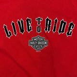 Vintage 2005 Harley Davidson T Shirt Mens 2XL Red Canada USA Eagle Biker Tee