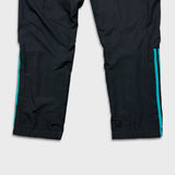 Adidas Track Pants Mens Medium Black 3 Stripe Spell Out Training Straight Leg