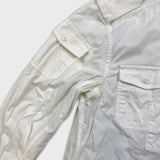 2010 Diesel KRAFT WIRED 10% Shirt Mens Small White Military Workwear Utility