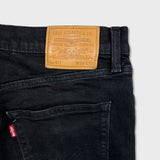 Levi's 512 Jeans Men 34x30 Black Slim Taper Leg Dark Wash Mid Rise Stretch Denim Pants