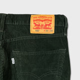 Levi's 502 Pants Mens 34x30 Green Corduroy Tapered Stretch Regular Fit Mid Rise