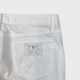 Vintage Polo Ralph Lauren Jeans Mens 36x32 White 625 Wide Flare Leg USA Denim Pants