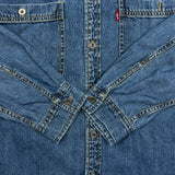 Levi's Denim Shirt Mens Large Blue Medium Wash Casual Western Jeans Button Up