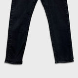 Levi's 502 Jeans Mens 33x30 Black Regular Taper Fit Dark Wash Denim Pants