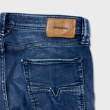 Diesel Jeans Mens 32x34 Blue Larkee Beex Regular Tapered Light Wash Denim Pants