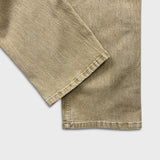 Projek Raw Pants Mens 33x32 Beige Distressed Slim Straight Leg Casual Trousers