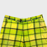 Loudmouth Golf Shorts Mens Size 34 Yellow Checkered Plaid Preppy Pants