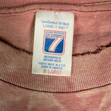 Vintage 1995 Logo 7 Minnesota Twins T Shirt Mens XL Pink Faded Bleached MLB Baseball Tee