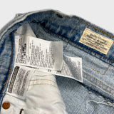 Levi's 512 Jeans Men 34x28 Blue Slim Frayed Leg Light Wash Distressed Denim Pants