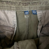 American Eagle Pants Mens 30x30 Green Flex Faded Taper Leg Trousers Cargo