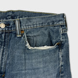 Levi's 514 Jeans Mens 34x30 Blue Slim Straight Fit Medium Wash Distressed Denim Pants