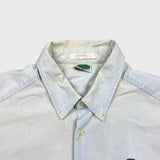 Vintage 1994 Flintstones Denim Shirt Mens XL Blue Light Wash Cartoon Button Up