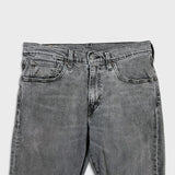 Levi's 502 Jeans Mens 32x30 Black Regular Taper Fit Faded Stone Wash Denim Pants