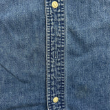 Chaps Ralph Lauren Denim Shirt Mens Large Blue Medium Wash Western Button Up