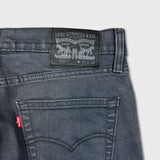 Levi's 511 Jeans Mens 33x32 Gray Slim Fit Dark Wash Stretch Mid Rise Denim Pants