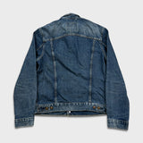 Levi's Type 3 Jean Jacket Mens Medium Blue Dark Wash Denim Western Trucker