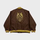 Vintage LRG Lifted Research Group Varisty Jacket Mens Medium Brown Y2K Letterman